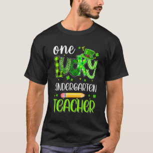One Lucky Kindergarten Teacher Pencil St Patrick T-shirt