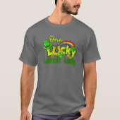 One Lucky Lunch Lady St Patricks Day Shamrock Cafe T-shirt (Voorkant)