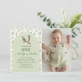 One Lucky Mallard Ducks 1st Birthday Foto Kaart (Staand voorkant)