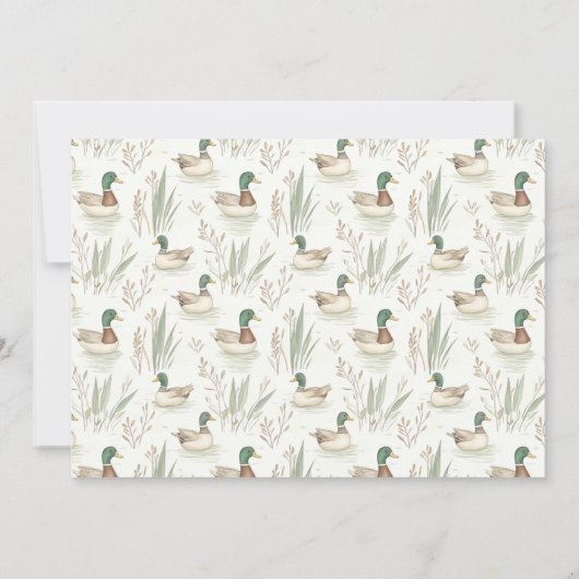 One Lucky Mallard Ducks 1st Birthday Foto Kaart (Achterkant)