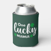 One Lucky Mama Funny St Patrick Day Blikjeskoeler (Blikje Voorkant)