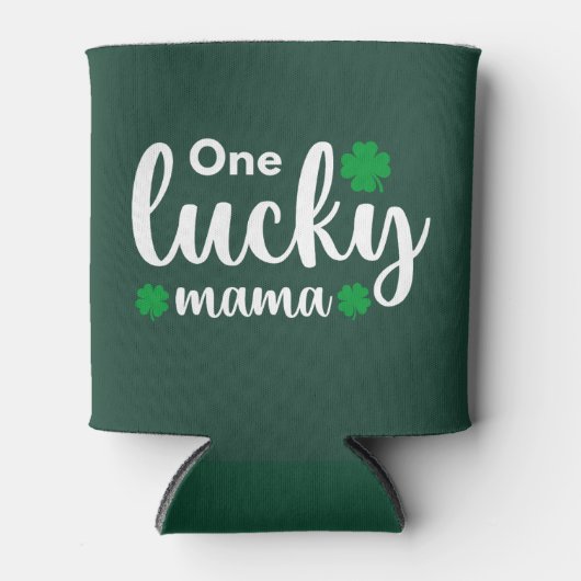 One Lucky Mama Funny St Patrick Day Blikjeskoeler (Voorkant)