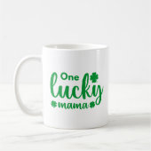 One Lucky Mama Funny St Patrick Day Koffiemok (Links)