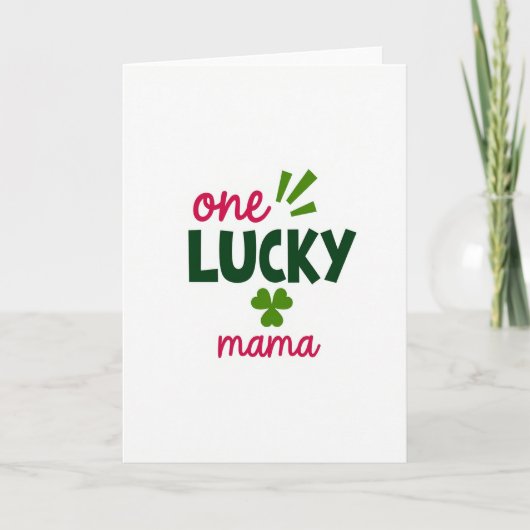 One Lucky Mama Kaart (Voorkant)