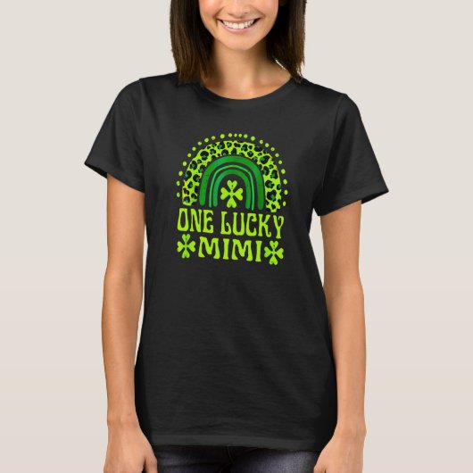 One Lucky mimi Family St Patrick's Day Rainbow Leo T-shirt (Voorkant)