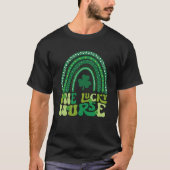 One Lucky Nurse Groovy Retro Rainbow St Patricks D T-shirt (Voorkant)