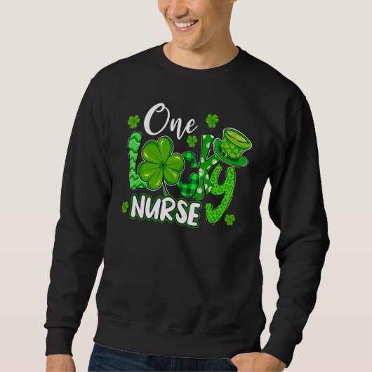 One Lucky Nurse Saint Paddys RN St Patricks Day Nu Trui (Voorkant)
