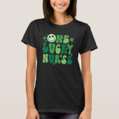 One Lucky Nurse Shamrock Groovy Irish Happy St Pat T-shirt (Voorkant)