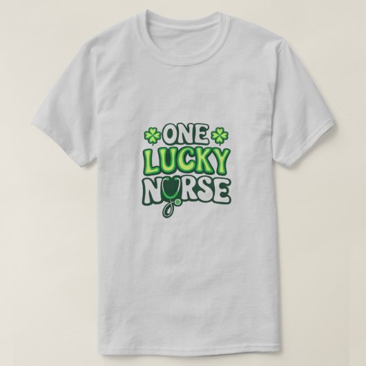 One Lucky Nurse – St. Patrick’s Day Nurse Design T-shirt (Design voorkant)
