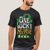 One Lucky Nurse St Patricks Day Funny Irish Shamro T-shirt (Voorkant)