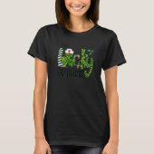 One Lucky Or Nurse Shamrock Stethoscope St Patrick T-shirt (Voorkant)