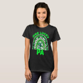 One Lucky Pa Good Luck Green Rainbow Shamrock Leop T-shirt (Voorkant volledig)