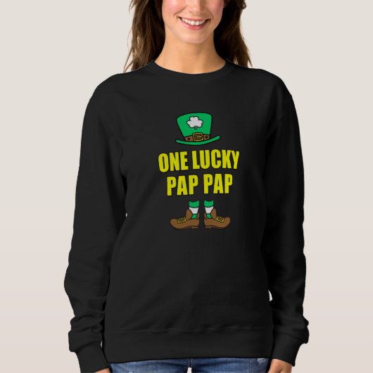 One Lucky Pap Pap Grandpa Leprechaun St Patricks D Trui (Voorkant)