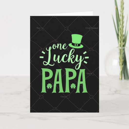 One Lucky Papa Greeting Card Kaart (Voorkant)