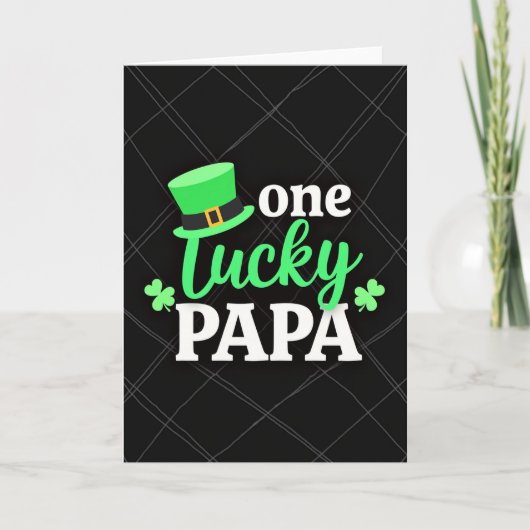 One Lucky Papa St Patricks Kaart (Voorkant)