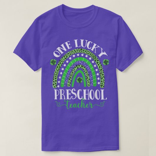One Lucky Preschool Teacher St Patrick Day Funny T-shirt (Design voorkant)