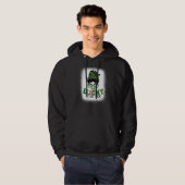 One Lucky Psych Tech Bleaching Messy Bun St Patric Hoodie (Voorkant volledig)