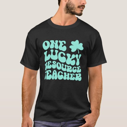 One Lucky Resource Teacher St Patrick's Day Teache T-shirt (Voorkant)