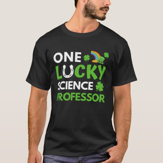 One Lucky Science Professor St Patricks Day, Biolo T-shirt (Voorkant)
