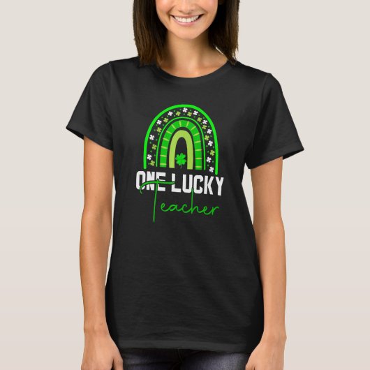 One Lucky Shamrock Teacher St Patricku2019s Day 1 T-shirt (Voorkant)