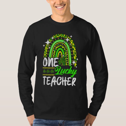 One Lucky Shamrock Teacher St Patricku2019s Day Le T-shirt (Voorkant)