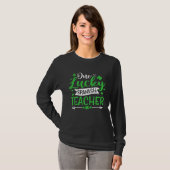 One Lucky Spanish Teacher SHamrock St Patricks Day T-shirt (Voorkant volledig)