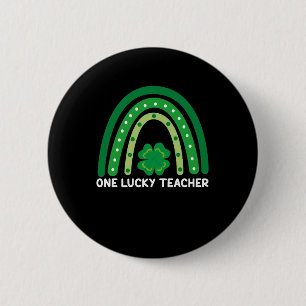 One Lucky Teacher Irish Rainbow St Patrick’s Day Ronde Button 5,7 Cm