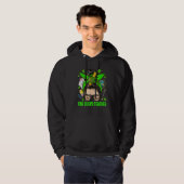 One Lucky Teacher Messy Bun St Patricks Day Clover Hoodie (Voorkant volledig)
