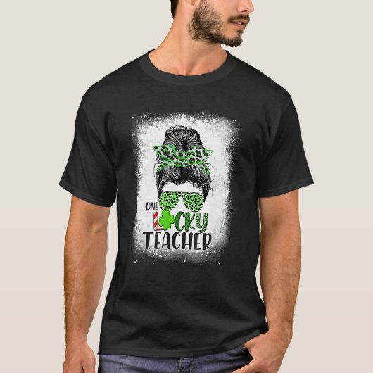 One Lucky Teacher Patricks Day Bun T-shirt (Voorkant)