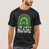 One Lucky Teacher Rainbow Leopard St Patricku2019s T-shirt (Voorkant)
