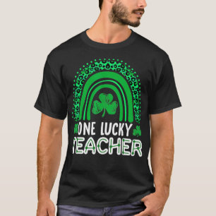 One Lucky Teacher Rainbow St Patrick Day T-shirt