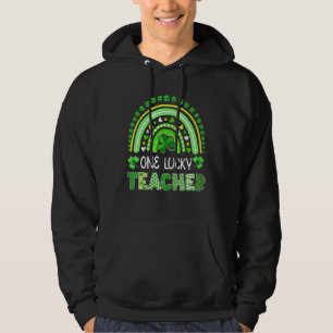 One Lucky Teacher Rainbow St Patricku2019s Day App Hoodie