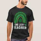One Lucky Teacher Rainbow St Patricku2019s Day App T-shirt (Voorkant)