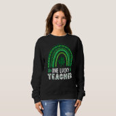 One Lucky Teacher Rainbow St Patricku2019s Day App Trui (Voorkant volledig)