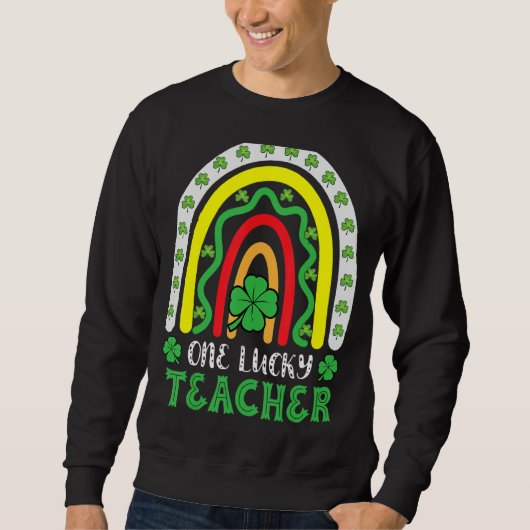 One Lucky Teacher Rainbow St Patricku2019s Day Trui (Voorkant)