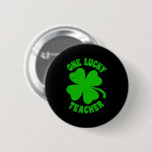 One Lucky Teacher St Patrick s Day Ronde Button 5,7 Cm (Voorkant /achterkant)