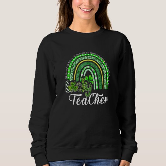 One Lucky Teacher St Patrick S Day School Trui (Voorkant)