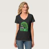 One Lucky Teacher St Patrick's Day Rainbow Leopard T-shirt (Voorkant volledig)