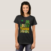 One Lucky Teacher St Patricks Day Teacher Groovy V T-shirt (Voorkant volledig)