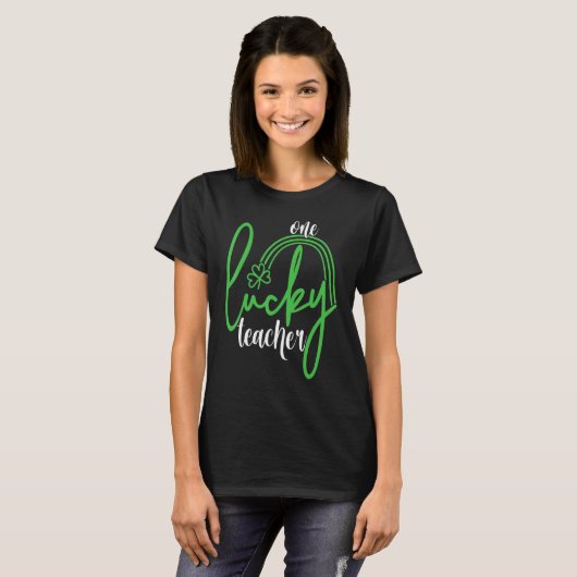 One Lucky Teacher St Patricku2019s Dag 2 T-shirt (Voorkant volledig)
