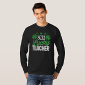 One Lucky Teacher St Patricku2019s Day Shamrock Ir T-shirt (Voorkant volledig)