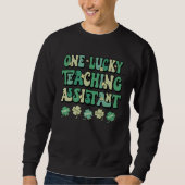 One Lucky Teaching Assistant Groovy Retro St Patri Trui (Voorkant)