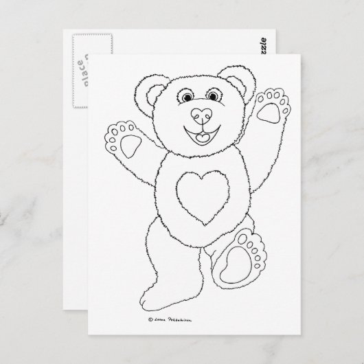 One Lucky Teddy Briefkaart (Voorkant / Achterkant)