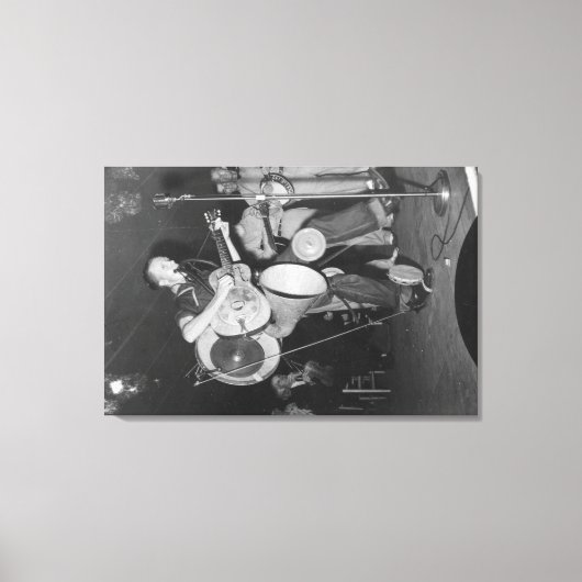 One-man band op Mountain Music Festival Canvas Afdruk (Voorkant)