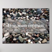 One man no man motivatieposter poster (Voorkant)
