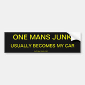ONE MANS JUNK BUMPERSTICKER (Voorkant)