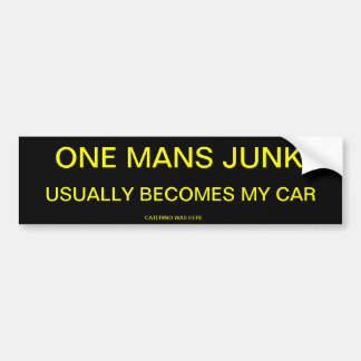 ONE MANS JUNK BUMPERSTICKER
