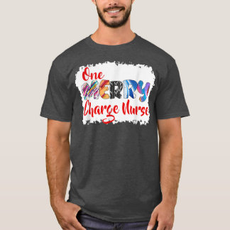 One Merry Charge Nurse Christmas PJ Xmas Matching T-shirt