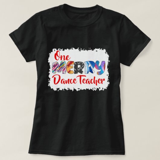 One Merry Dance Teacher Christmas PJ Xmas Matching T-shirt (Design voorkant)