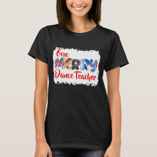 One Merry Dance Teacher Christmas PJ Xmas Matching T-shirt